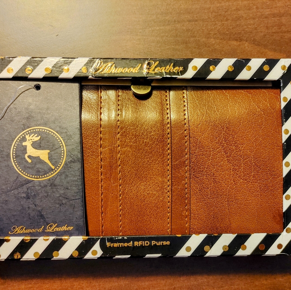 Ashwood Leather framed RFID wallet